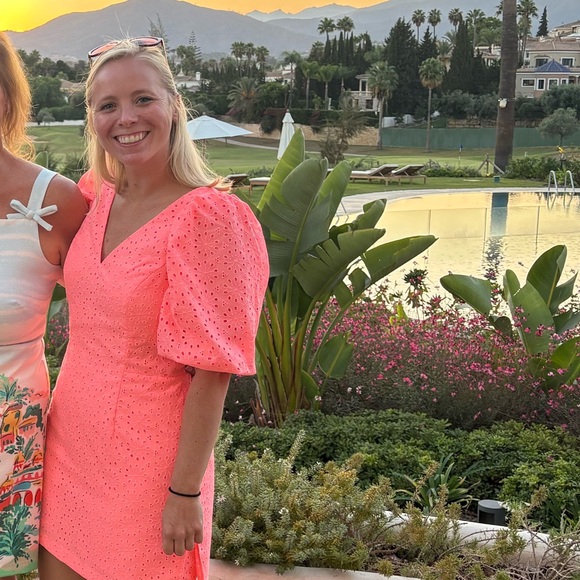 Lilly Pulitzer Coral Eyelet romper - Picture 6 of 6